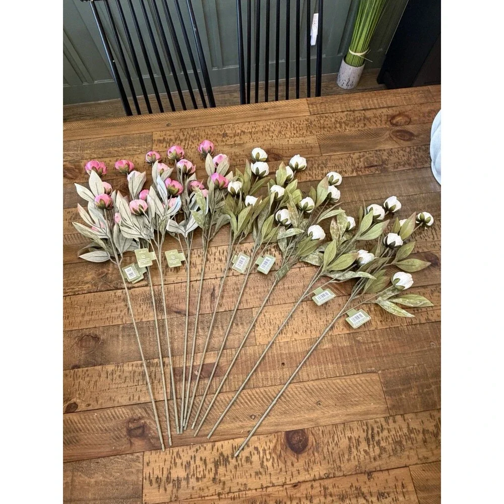 Set of 10 Viral Ashland Pink & Cream Peony Stems From Michael’s (5 Of Each) New